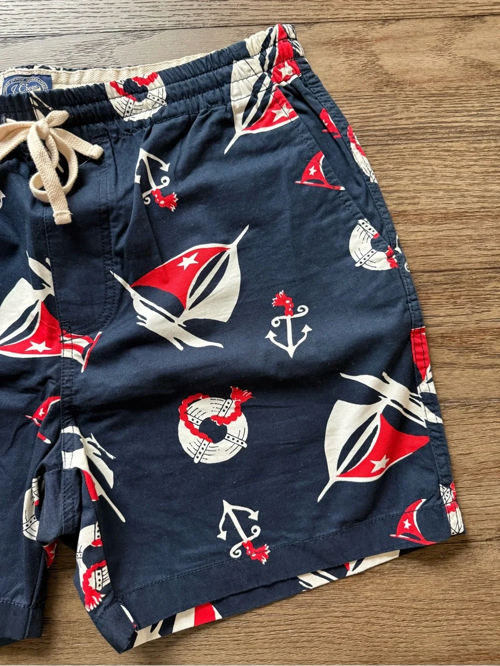 JCrew - Men’s Navy Blue Shorts with Nautical Print